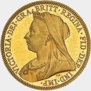 1893-M Proof Full Sovereign obverse