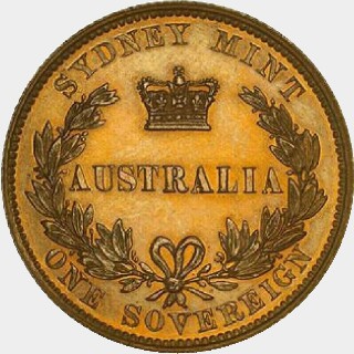 1857 Milled Edge Proof Full Sovereign reverse