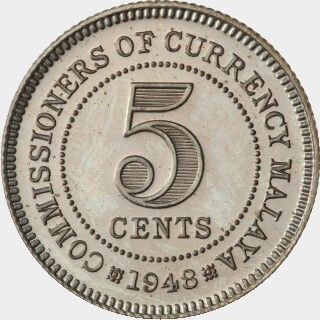 1948 Proof Five Cent reverse