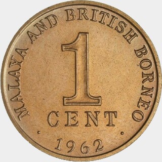 1962 Proof One Cent reverse