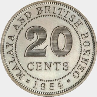 1956 Proof Twenty Cent reverse