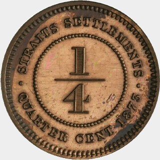 1873 Proof Quarter Cent reverse