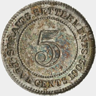 1902 Proof Five Cent reverse