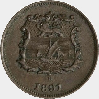 1887-H  Half Cent obverse