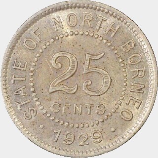 1929-H Specimen Twenty Five Cent reverse