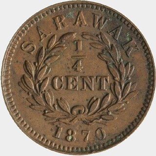 1870 Proof Quarter Cent reverse