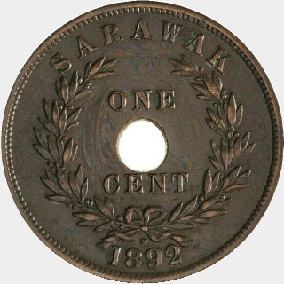 1893-H  One Cent reverse