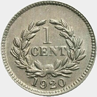 1920-H  One Cent reverse