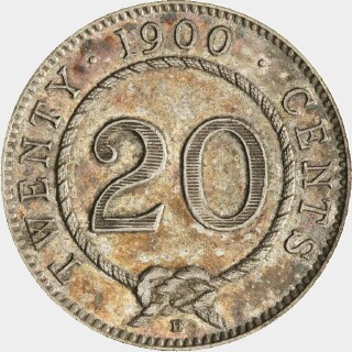 1900-H Proof Twenty Cent reverse
