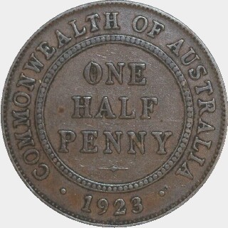 1923  Half Penny reverse