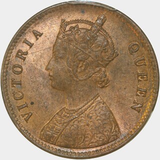 1862(m)  One Quarter Anna obverse