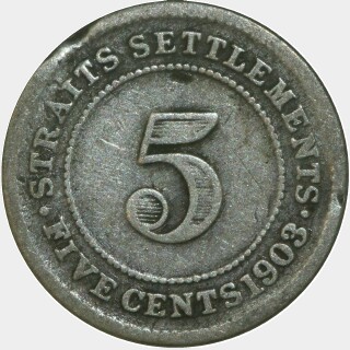 1903  Five Cent reverse