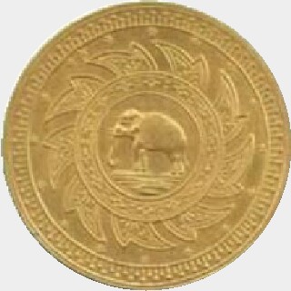 No Date Gold Sixteen Fuang (Two Baht) reverse