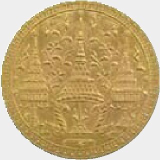 No Date Gold Eight Fuang (Baht) obverse