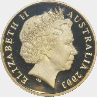 2003 Coloured Proof One Dollar obverse