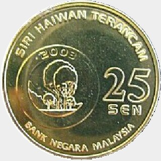 2003  Twenty Five Sen reverse