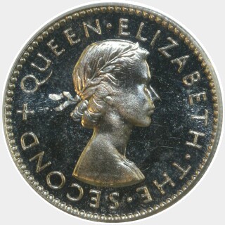 1953 Proof Sixpence obverse