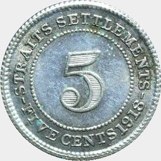 1920  Five Cent reverse