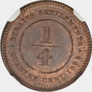 1872-H Proof Quarter Cent reverse