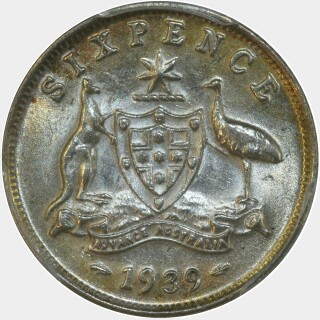1939  Sixpence reverse