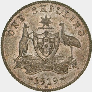 1919-M Pattern One Shilling reverse