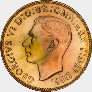 1952(p) Dot after A Proof One Penny obverse