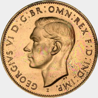 1942-I Restrike Proof Half Penny obverse