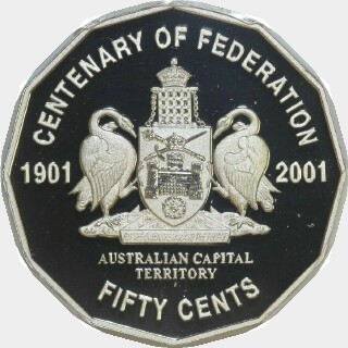 2001 Proof Fifty Cent reverse