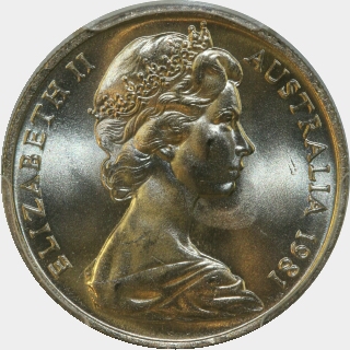 1981  Ten Cent obverse