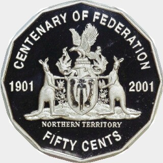 2001 Proof Fifty Cent reverse
