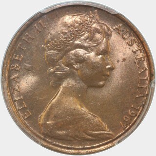 1967 With SD Two Cent obverse