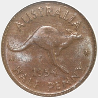 1953(p) Dot after A Half Penny reverse