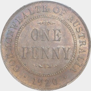 1920  One Penny reverse