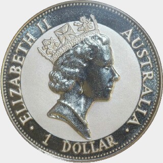 1992-P Silver One Dollar obverse