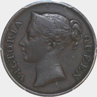 1845 With WW Half Cent obverse