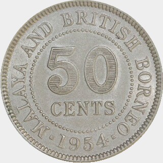 1954 Security Edge Fifty Cent reverse