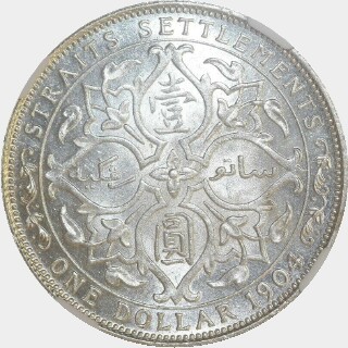 1904-B  One Dollar reverse