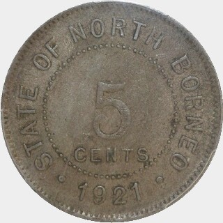 1921-H  Five Cent reverse