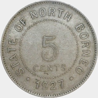 1927-H  Five Cent reverse