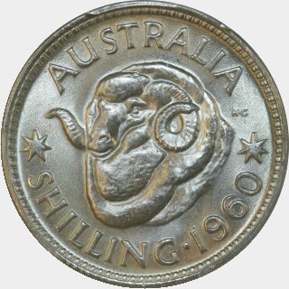 1960  One Shilling reverse