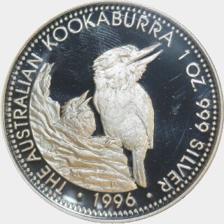 1996-P Proof Silver One Dollar reverse