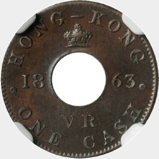 1863 With hole and date One Cash reverse