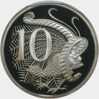 1987 Proof Ten Cent reverse