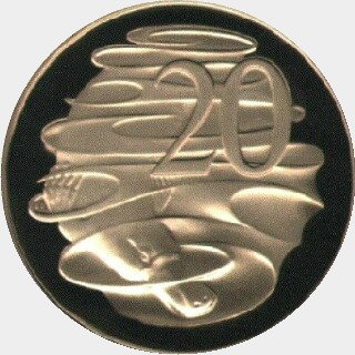 2001 Bi-Metal Twenty Cent reverse
