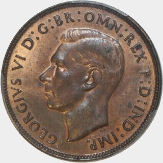 1940(p) Dot between K and G One Penny obverse