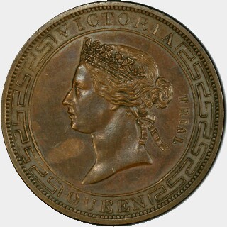 1865 Copper Trial One Dollar obverse