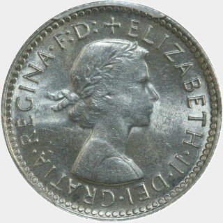 1959  Sixpence obverse