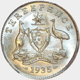 1935  Threepence reverse