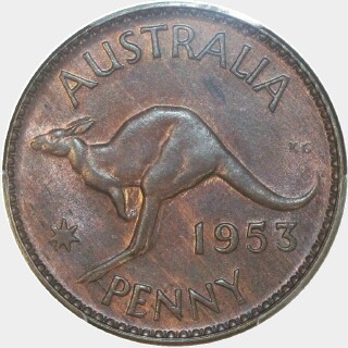 1953  One Penny reverse