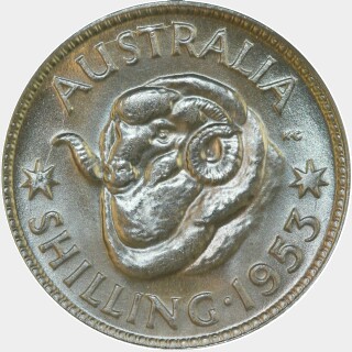 1953  One Shilling reverse